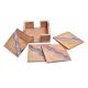 Handmade Purple Epoxy River and Acacia Wood Wood Set of 4 Decorative Table Coasters with Stand